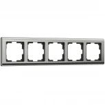 Рамка на 5 постов (глянцевый никель) W0051602 (a050999)