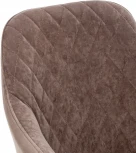 Стул с подлокотниками Слим, каркас Белый, велюр Латте 2500000185908 Leset