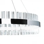 Подвесная люстра с таймером Natali Kovaltseva INNOVATION STYLE 83014 (LED, 220V, хрусталь, пульт управления, управление смартфоном, умный дом - LampSmart, на тросе, кольцо)