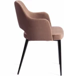 Кресло VALKYRIA 2 (mod. 718) ткань/металл, 55х55х80 см, высота до сиденья 48 коричневый barkhat 12/черный Tetchair 19881