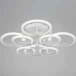 Потолочная люстра светодиодная на штанге с пультом регулировкой яркости и цветовой температуры Reluce 09502-0.3-4+4 WH