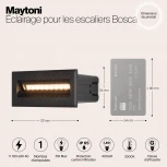 Подсветка для лестниц и ступеней встраиваемая Maytoni Bosca O045SL-L5B3K (LED, 220V, IP65)