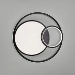 Потолочный светильник круглый светодиодный с пультом Eurosvet Jeremy 90254/1 черный (регулировка яркости, 220V)