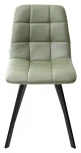 Стул CHILLI SQUARE HK017-15 серо-зеленый, PU/ черный каркас