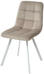 Стул CHILLI SQUARE G108-10 светлый кварц, велюр/ белый каркас M-City 629M04903