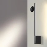 Светильник настенный диммируемый (выключатель) Novotech Fermo 359313 OVER черный IP20 LED 7W+7W 4000K 220V (регулировка яркости)