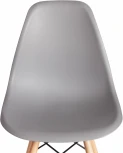 Стул CINDY (EAMES) (mod. 1801) / 1 шт. в упаковке (Дерево бук,Металл,Пластик /Светло-серый)