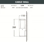 Настенный светильник уличный Fumagalli Carlo DR1.570.000.LXU1L (220V, IP55)
