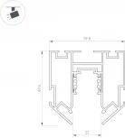 Трек встраиваемый магнитный MAG-ORIENT-TRACK-2653-STR-G-2000 (BK) (Arlight, IP20 Металл) 046702
