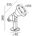 Грунтовый светильник Oasis Light 77198 SS (220V, IP44)