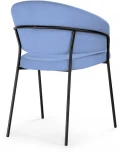 Стул Woodville на металлокаркасе Лео голубой / черный 551056