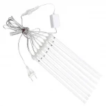 Светодиодная гирлянда занавес Сосульки 4.5*0.5м + сетевой шнур 3м 5000K динамичный c питанием от сети 220V Feron CL586 51453