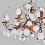 Подвесная люстра Eletto Rosetta EL324P06.1 (220V, на цепи, подсвечник, свеча, цветы)