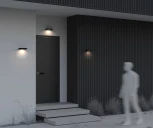 Настенный уличный светильник на солнечной батарее Maytoni Pir OSL456WL-L2GF3K (LED, датчик движения, IP54)