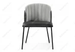 Стул Woodville на металлокаркасе Сиолим графитовый / светло-серый / черный глянец 494472
