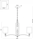 Подвесная люстра Freya Riverside FR1007PL-07BS (220V, на цепи)