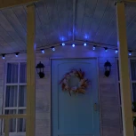 Лампа декоративная светодиодная, форма "Ананас", прозрачная, цвет синий Volpe Bicolor LED-D45-1W/BLUE/E27/CL/С PINEAPPLE