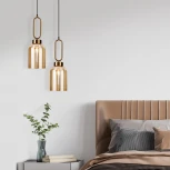 Умный подвесной светильник Eurosvet Flou 50229/1 янтарный (220V, на проводе, круглые)