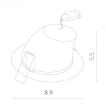 Встраиваемый точечный светильник Arte Lamp Cardani A1212PL-1WH
