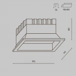 Встраиваемый светильник 24W Maytoni Okno DL056-24W3-4-6K-W (LED, 220V, круглые, IP44)