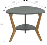 Стол журнальный BeautyStyle 15 серый бетон/бук от фабрики Mebelik