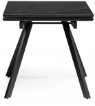 Керамический стол Woodville Габбро 140х80х76 черный мрамор / черный 530830