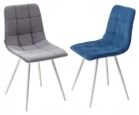 Стул UNO 25 СИНИЙ #29, велюр / БЕЛЫЙ