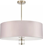 Потолочная люстра на штанге Lumion Damona 8109/7C латунь титаниум/бежевый, металл/текстиль/стекло E14 7*40W 220V (круглые)