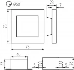 Подсветка ступеней лестницы встраиваемая светодиодная Kanlux APUS 26537 (220V)