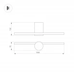 Настенный светильник LED SP-VINCI-M-S1200x55-12W Warm3000 (BK, 110 deg, 230V) (Arlight, IP20 Металл) 036931