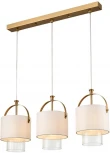 Подвесной светильник Lumion Jane 6593/3A латунь/белый, металл/текстиль, стекло E14 3*40W 220V (на проводе)