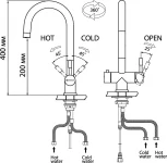 Смеситель Omoikiri Akita для кухонной мойки