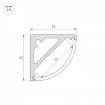 Профиль SL-KANT-H15-2000 ANOD (Алюминий) 019327 Arlight SL-KANT