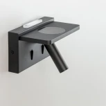 Настенный светильник с беспроводным ЗУ с полкой для чтения Декарт CL704371 LED USB QI (220V, выключатель)