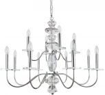 Подвесная люстра Newport 3870 3878+4/С nickel (220V, на цепи, свеча)