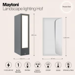 Наземный светильник Maytoni Hof O422FL-L6GF (LED, 220V, IP65)