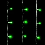 Гирлянда Занавес 1 x 6 м Зеленый 220В, 600 LED, Провод Прозрачный ПВХ, IP54