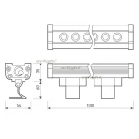Светодиодный прожектор линейный IP65 AR-LINE-1000L-36W-220V Warm (Grey, 30 deg) (Arlight, Закрытый) 024306