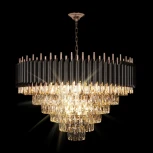 Подвесная люстра каскадная большая Loft It Eclair 10206/800 (220V, хрусталь, на цепи)