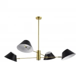 Потолочная люстра на штанге Evoluce Norbi SLE1253-343-04 Латунь/Черный, Белый E14 4*60W (220V)