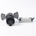 Точечный встраиваемый светодиодный светильник, круглая рамка, жемчужно-черный отражатель Fiberli Mr1215 12130101