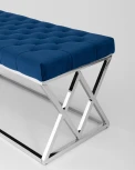 Банкетка Stool Group ИНСИГНИЯ велюр синий сталь серебро УТ000001484