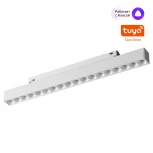 Трековый светильник низковольтный светодиодный Novotech Flum 359634 белый диммир. со сменой цв.температуры, пульт ДУ/Tuya Smart Life IP20 LED 18W 48V 3000-6000K (Умный дом, Алиса)