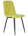 Стул обеденный DOBRIN CHILLY ROMBO (Лайм Simple 14, основание черное) 006 ROMBO, цвет сиденья лайм основания черный