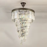 Подвесная люстра ярусная каскадная Citilux Мартин CL332171 (220V, хрусталь)
