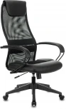 Кресло руководителя Бюрократ CH-608 черный TW-01 сиденье черный TW-11 эко.кожа/сетка с подголов. крестовина пластик