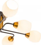 Потолочная люстра на штанге Escada Hope 1132/8P Black 8x60Вт E27, металл/стекло, черный/золото (220V)