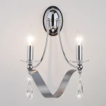 Бра Eurosvet Adelia 60064/2 хром (220V, хрусталь Strotskis, подвески, подсвечник, свеча)