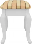 Банкетка Ретро с ящиком белый, ткань полоса бежевый от фабрики Mebelik