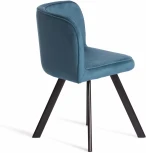 Комплект (стол, 4 стула) QUADRON (mod. PT14) Tetchair (МДФ,Металл,Велюр/Синий,Черный) арт. 21300